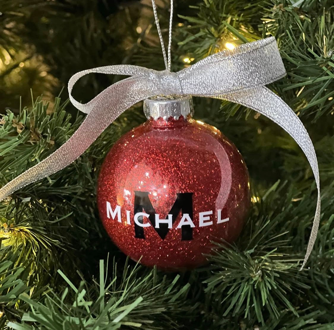 Initial-Name Combo Ornament-Set of 4