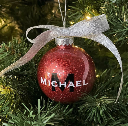 Initial-Name Combo Christmas Ornament