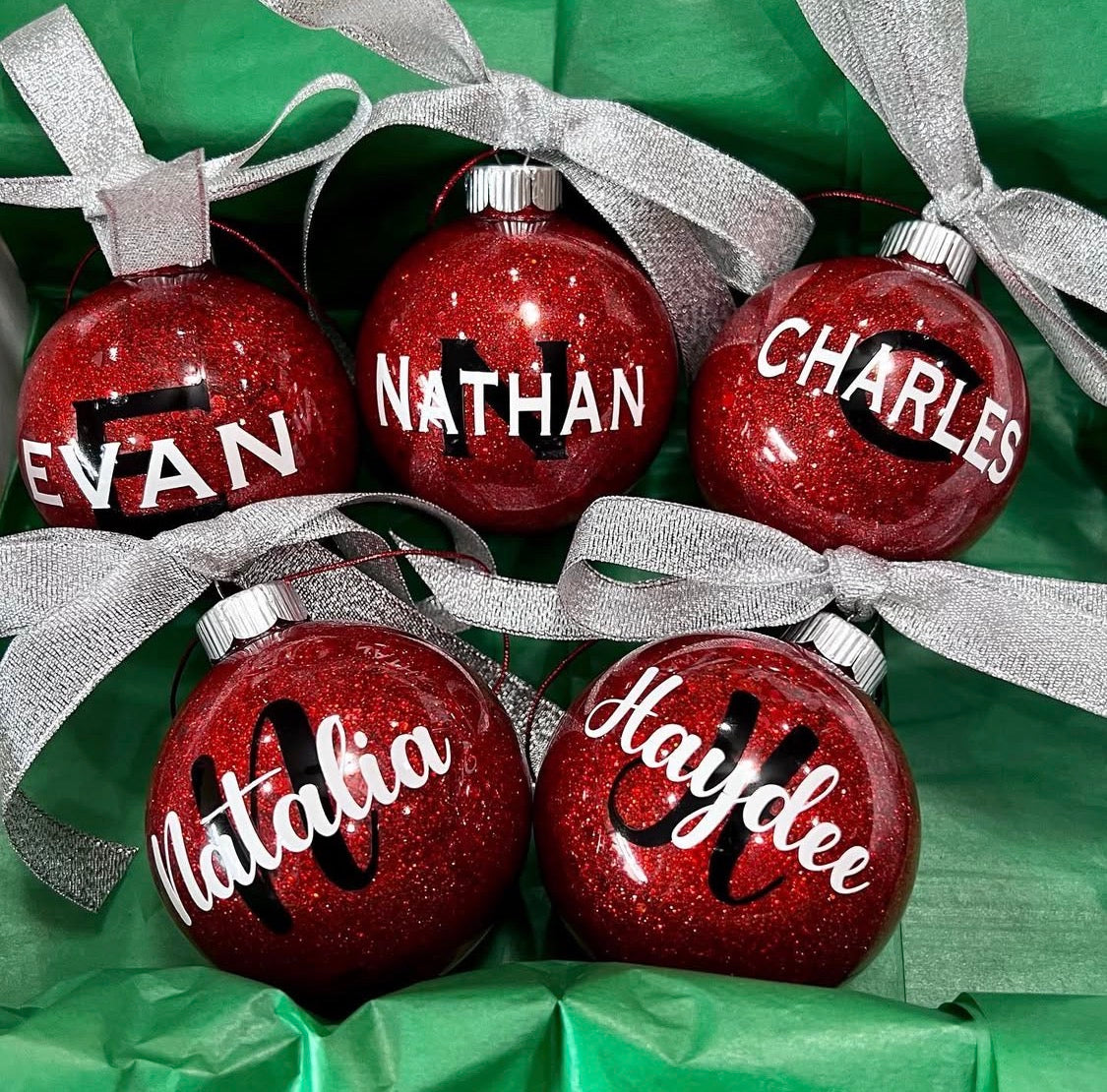 Initial-Name Combo Christmas Ornament