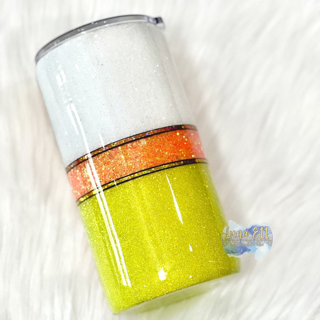 Candy Corn Striped Tumbler