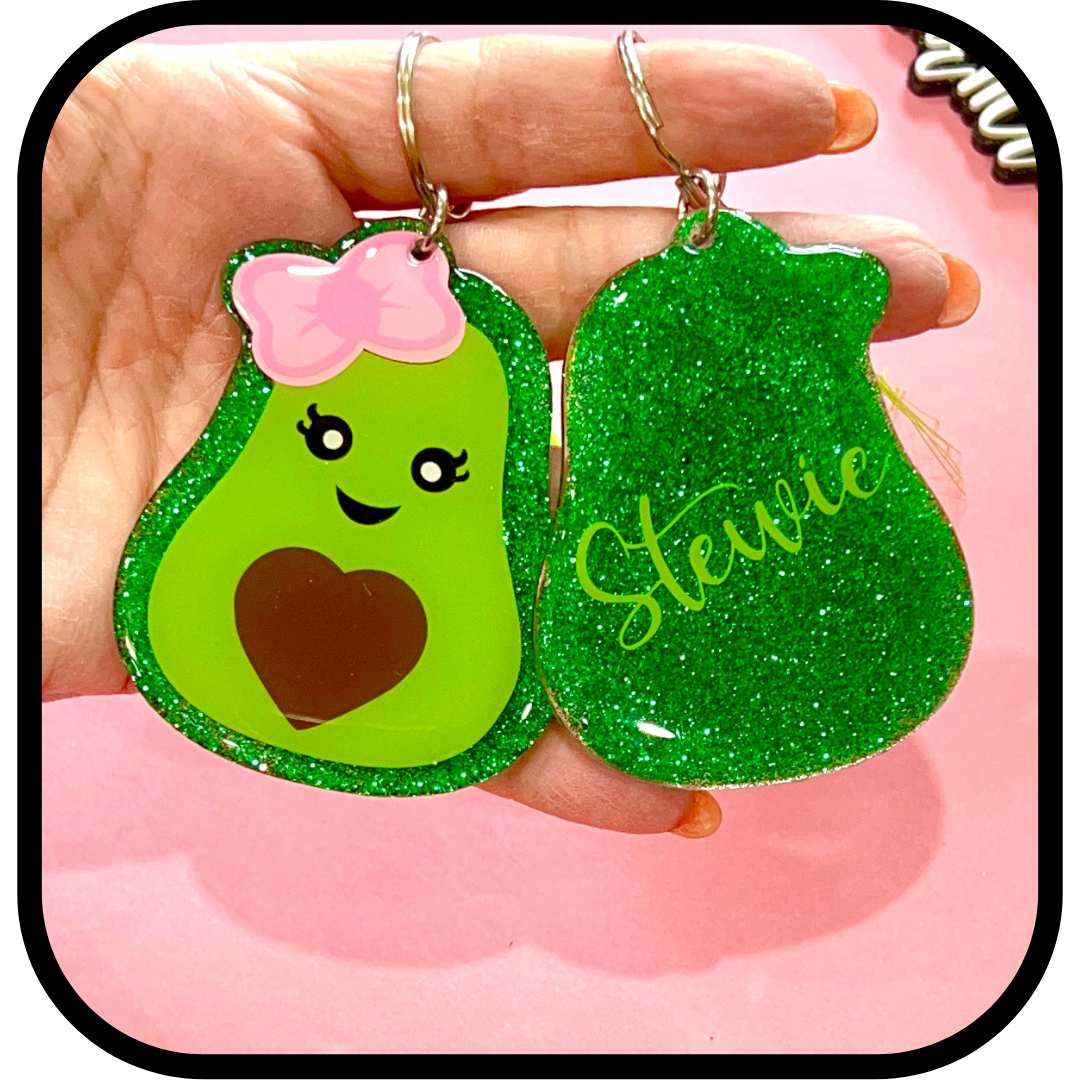 Avocado Personalized Keychain