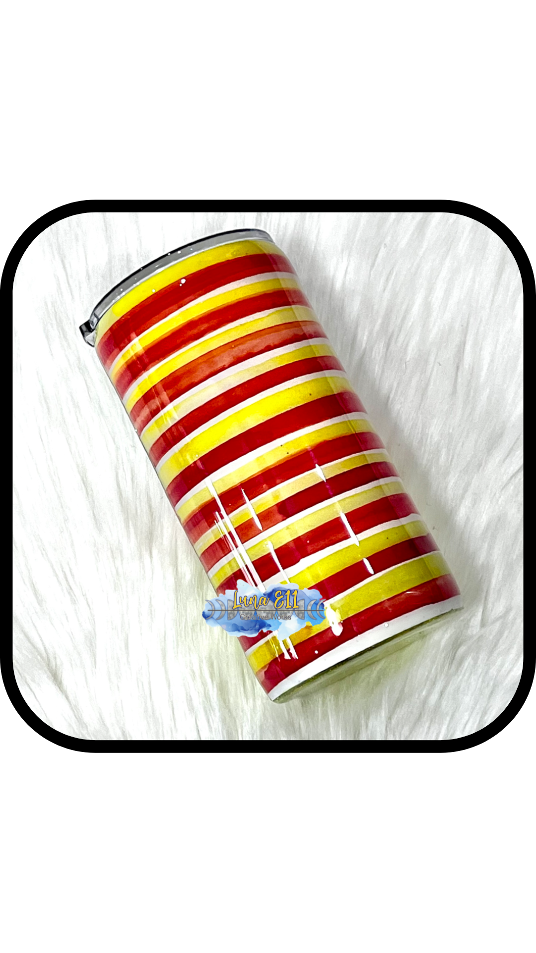 Candy Corn Striped Tumbler