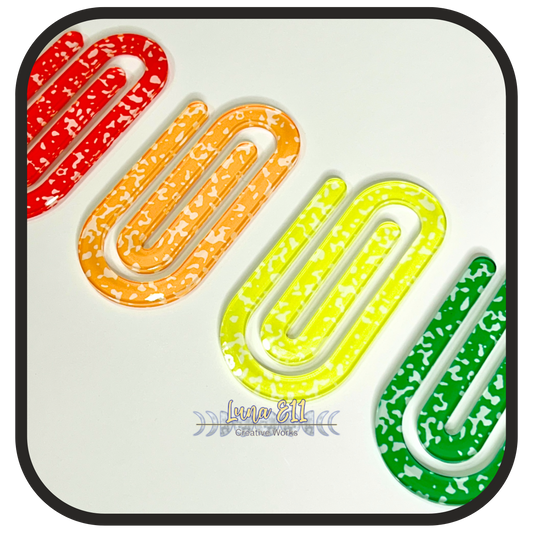 Jumbo Paper Clips Set of 6- Colorful Composition Notebook
