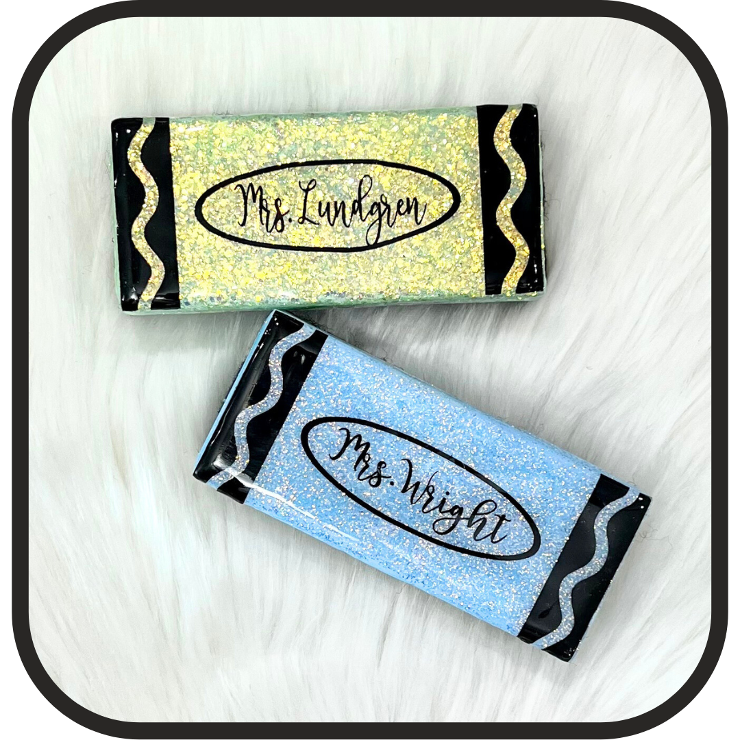 Crayon Inspired Personalized Eraser