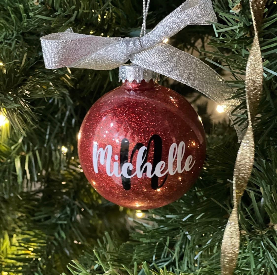 Initial-Name Combo Christmas Ornament
