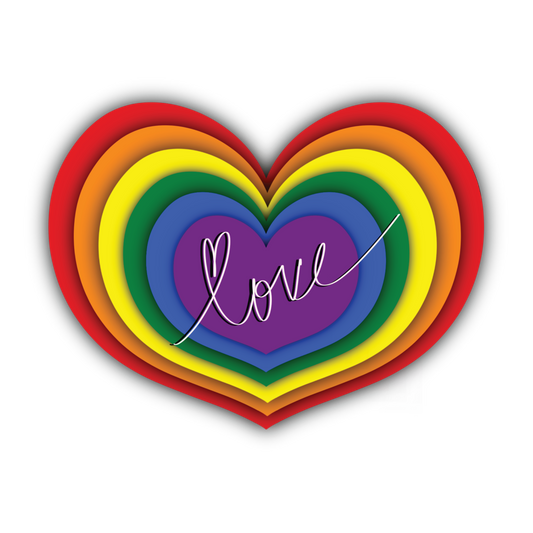 Love Rainbow Heart - Pride - Sublimation Transfer