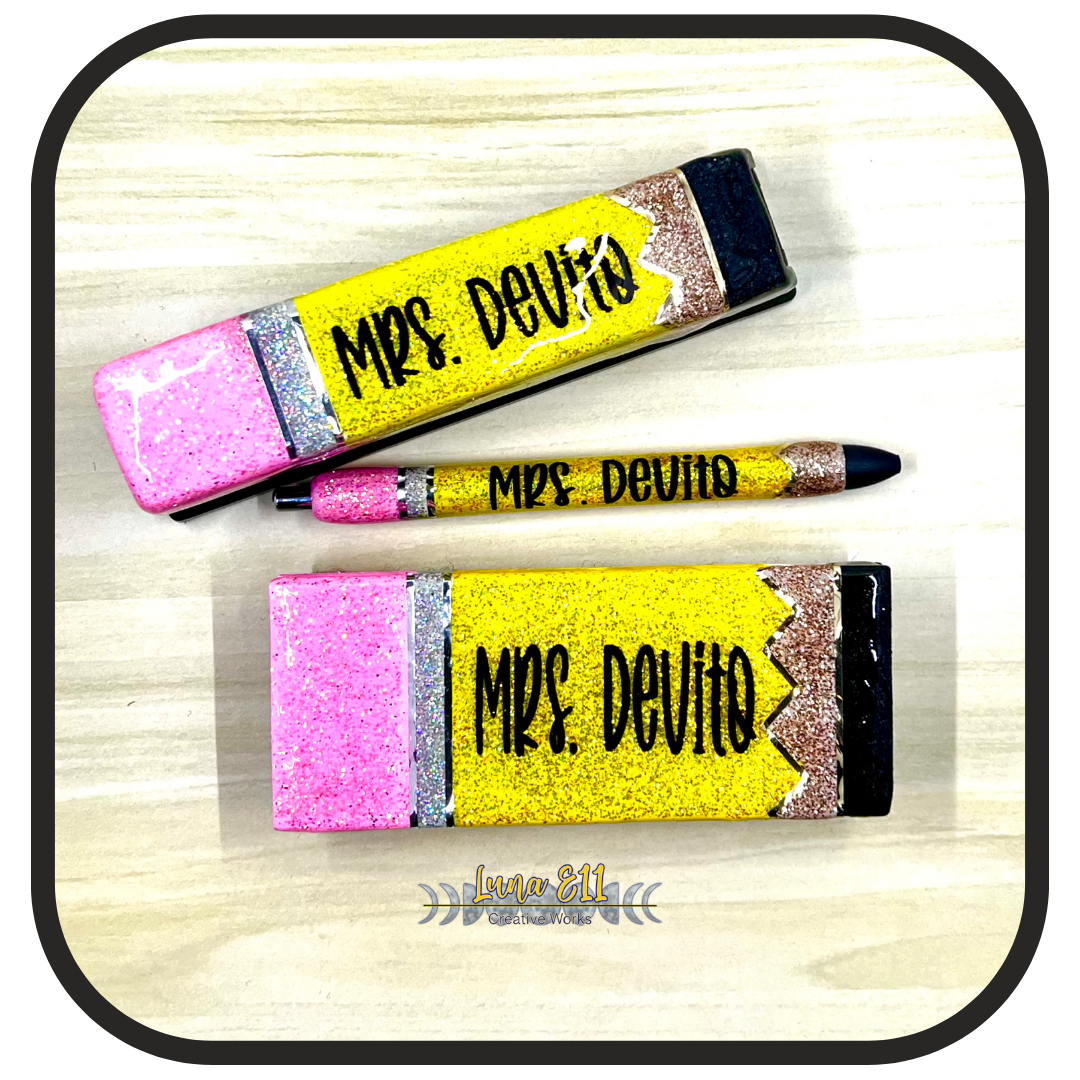 Pencil Inspired Personalized Eraser