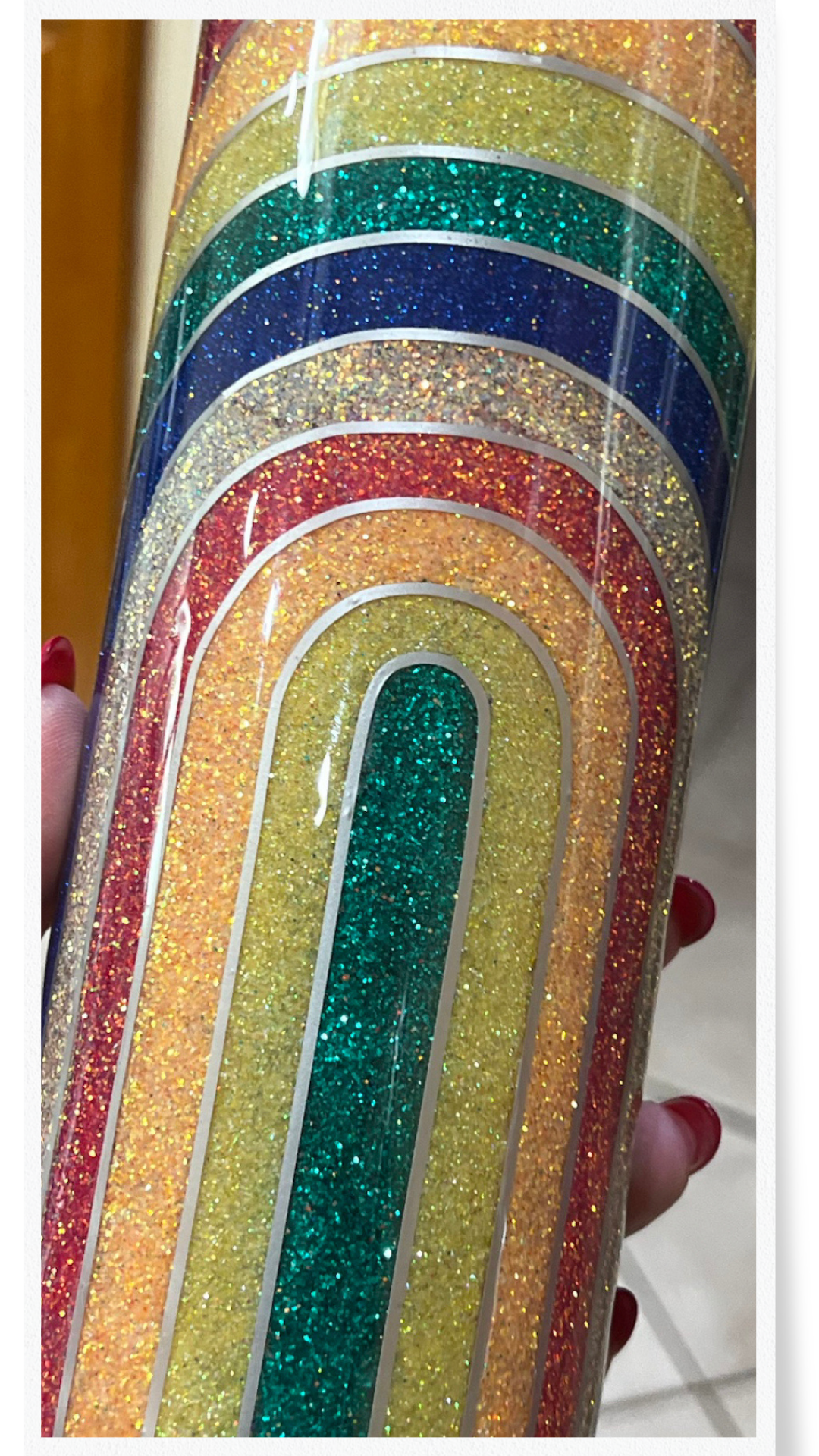 Retro Rainbow Tumbler