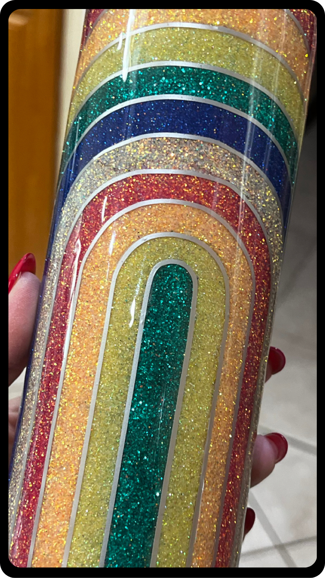 Retro Rainbow Tumbler