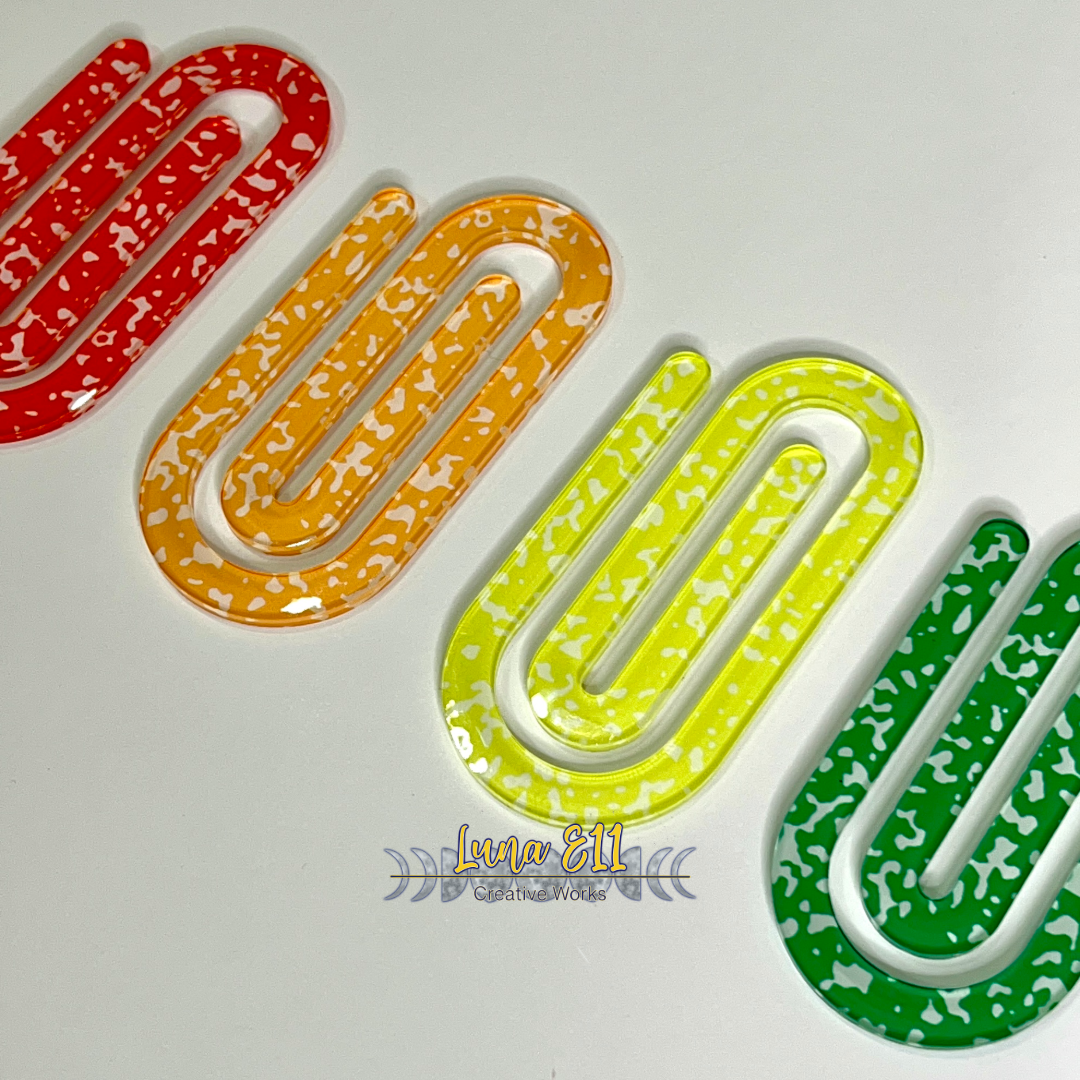 Jumbo Paper Clips - Colorful Composition Notebook