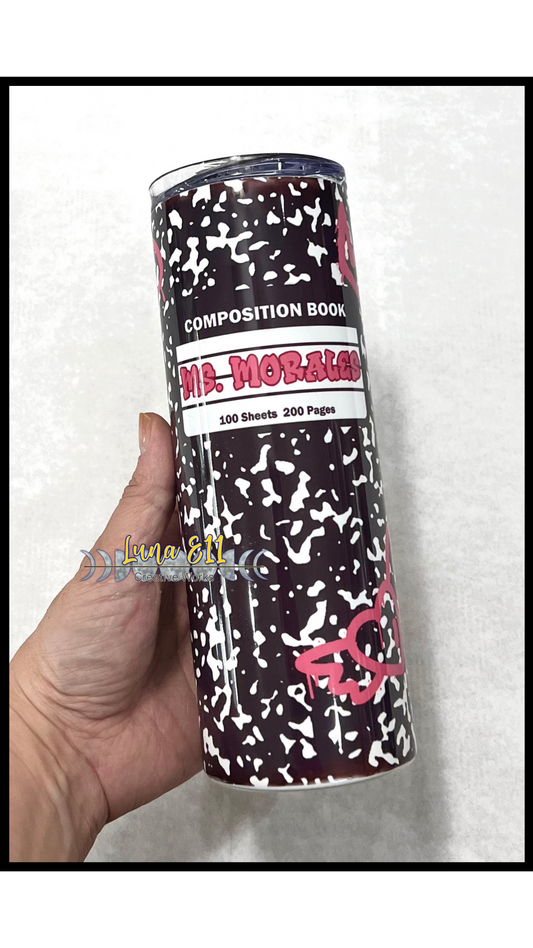 Composition Notebook Graffiti Tumbler